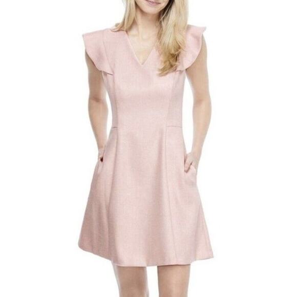 Gal Meets Glam Laurie Flutter Sleeve Mini Dress in Pink, Size 2 - Picture 1 of 16